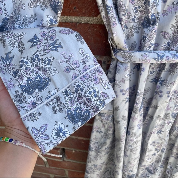 The Company Store Blue Floral Women's Robe - Picture 9 of 9